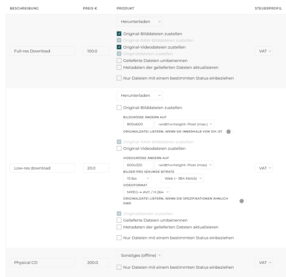 Mehrere Optionen für den Verkauf einer kompletten Galerie