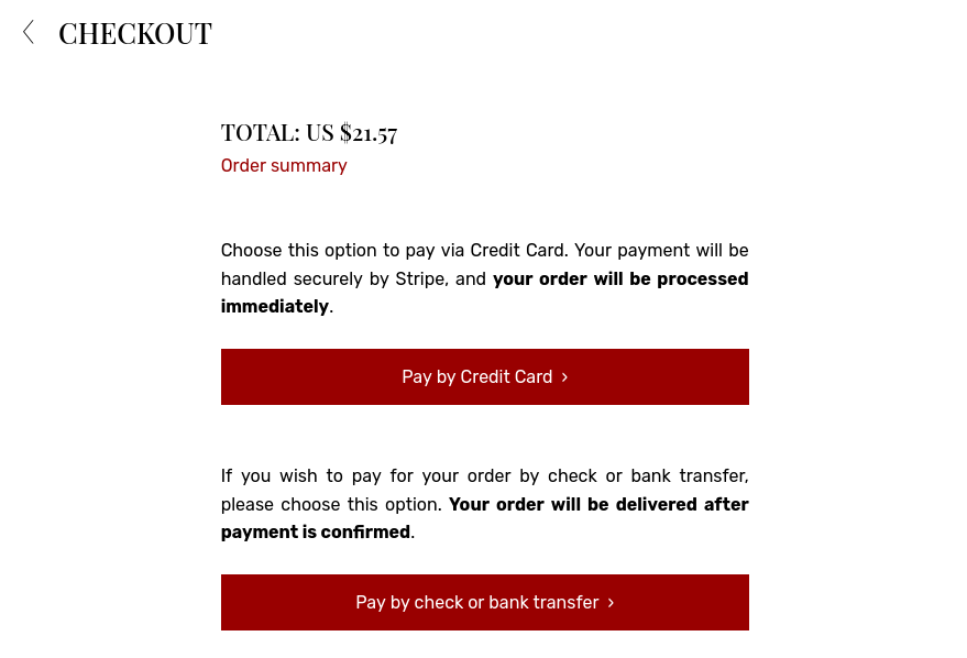 payment options