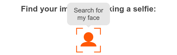 Selfie search button with explanatory text