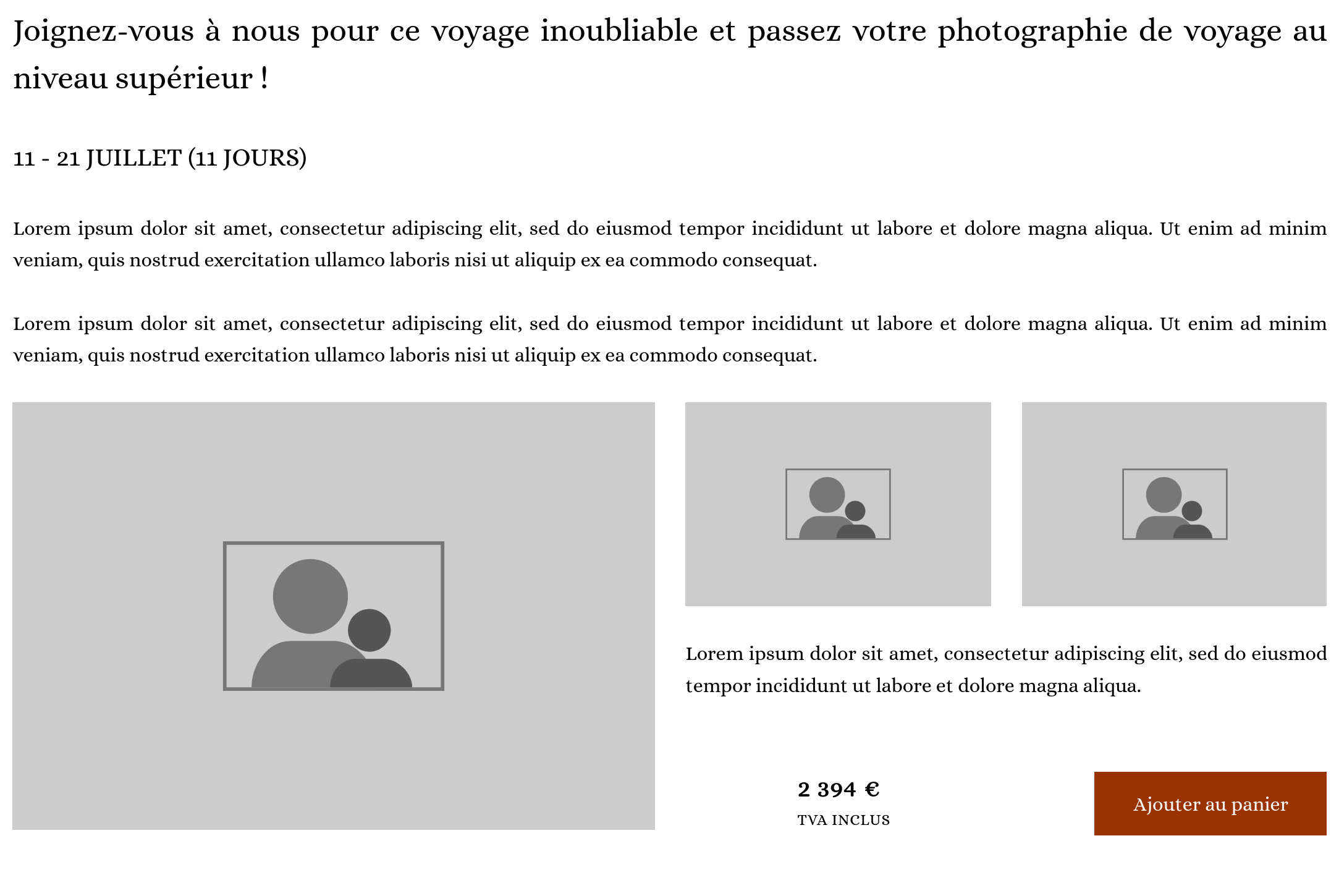 Page pour un produit qui peut être acheté directement en ligne
