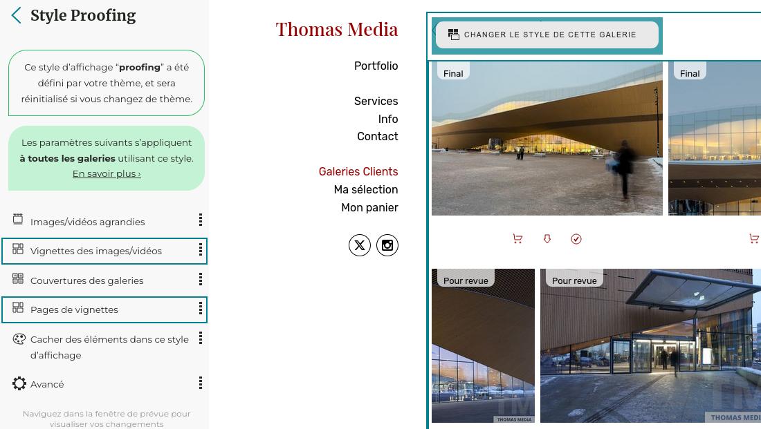 La fenêtre de prévisualisation vous permet de naviguer et voir les changements au fur et à mesure que vous les appliquez
