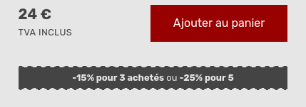 Remise sur la quantité indiquée avec le prix