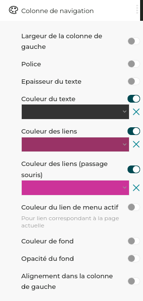 Couleurs individuelles personnalisées…