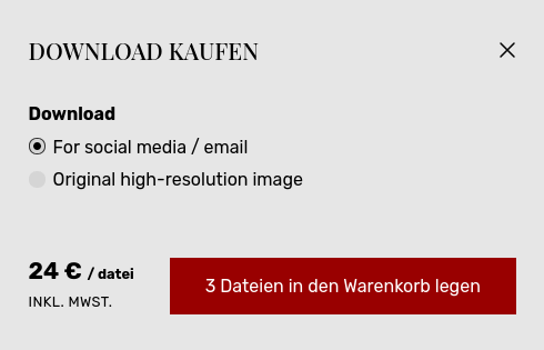 Alle Bilder auf einmal in den Warenkorb legen