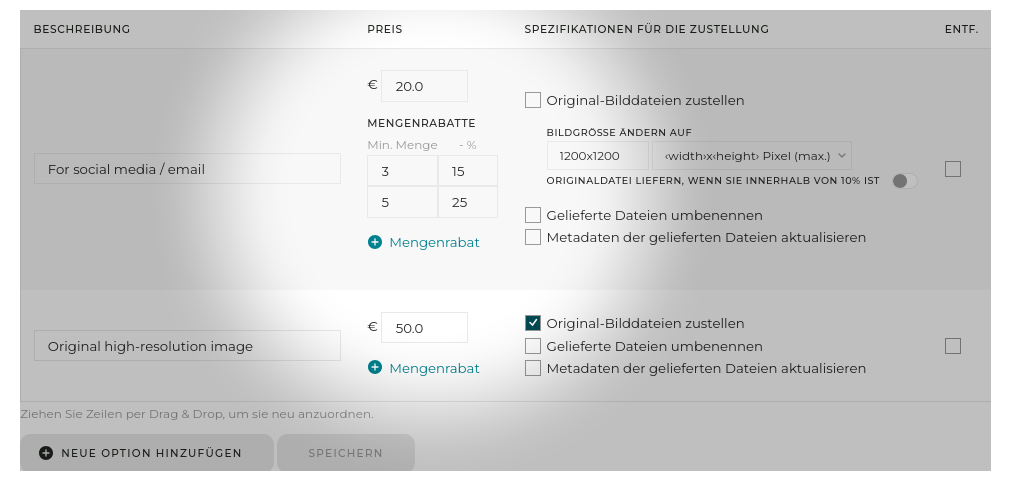 Mengenrabatt für Downloads definiert