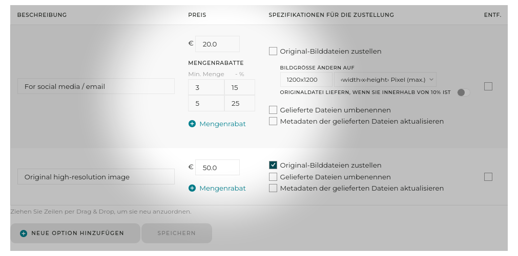 Mengenrabatt für Downloads definiert