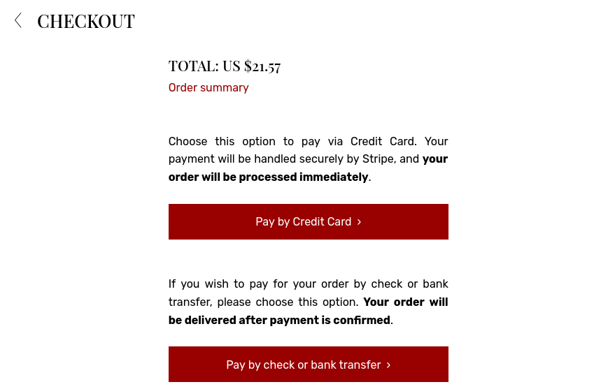 payment options