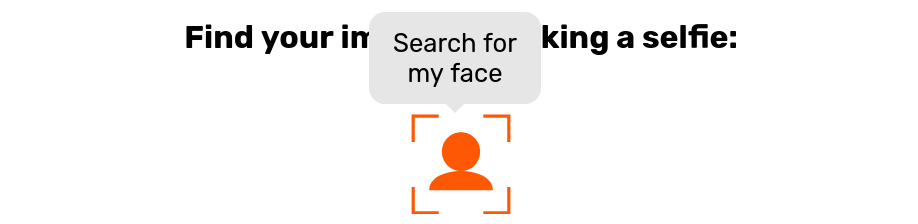 Selfie search button with explanatory text