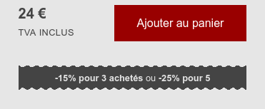 Remise sur la quantité indiquée avec le prix