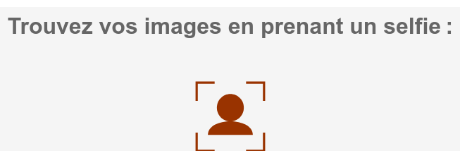 Bouton de recherche par selfie avec texte explicatif