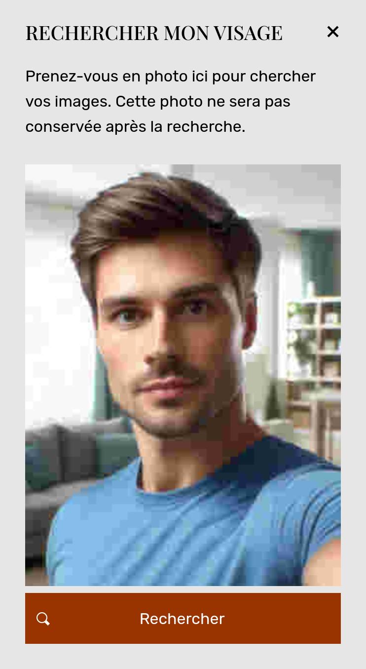 Recherche par selfie sur smartphone