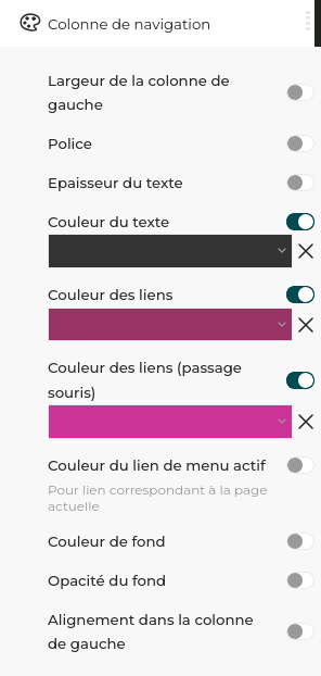 Couleurs individuelles personnalisées…